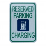 Reflective Aluminum Sign - Reserved Parking Electric Vehicle Charging Sign